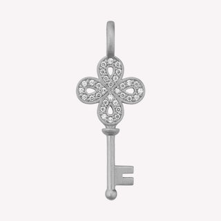 Silver Unlock Happiness Key Pendant Necklace