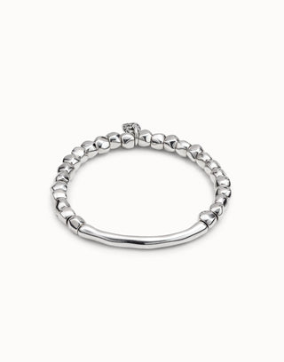 Uno de 50 Journey bracelet, sterling silver-plated beads with a tubular metal piece
