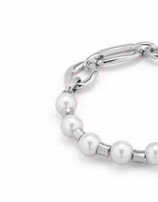 Uno de 50 Pearl & Match bracelet T-bar clasp detail