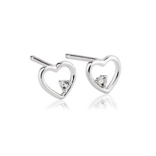 Lucinda King Faith Open Heart Stud Earrings