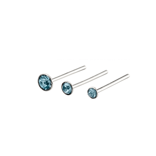 Set of Three CZ Nose Studs | Silver Nose Studs