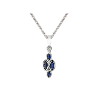 18ct White Gold Sapphire & Diamond Eternal Pendant