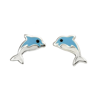 Blue Dolphin Children's Earrings