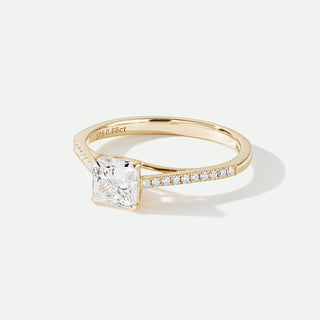 Vivian | 9ct Yellow Gold 0.68ct tw Princess Cut Lab Grown Diamond Engagement Ring