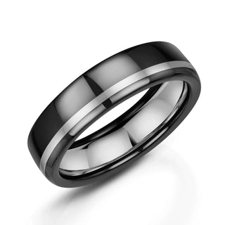 Zedd 6mm Zirconium 9ct White Gold Ring