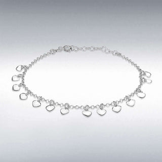 Silver Multi-Heart Drop Bracelet