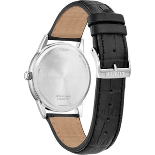 Citizen Eco-Drive Men's Leather Strap Navy Dial Watch