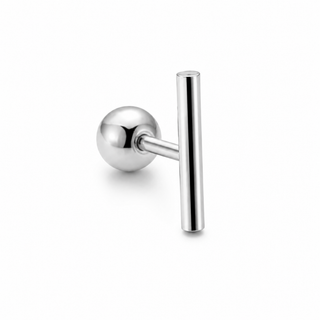 Silver Bar Cartilage Stud