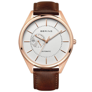 Bering Men's Rose Gold Automatic Strap Watch | 16243-564
