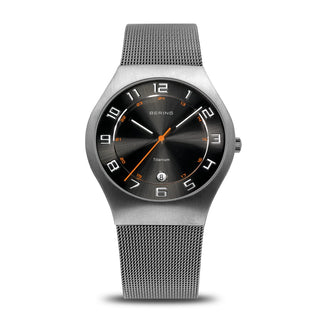 Bering Men's Titanium Grey Dial Bracelet Watch | 11937-007 | Bering Watches
