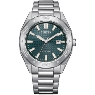 Citizen Eco Drive Green Dial Mens Watch