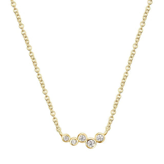 18ct gold plated bubbles necklet