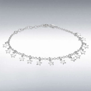 Silver Multi-Star Drop Bracelet