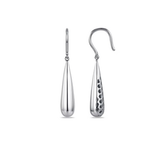 Gisser Silver Torpedo Drop Earrings