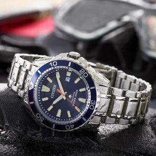 Citizen Eco-Drive Promaster Diver Blue Dial Stainless Steel Watch