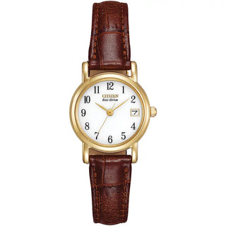 Citizen Eco-Drive Brown Leather Strap Watch | EW1272-01A | Citizen Watches