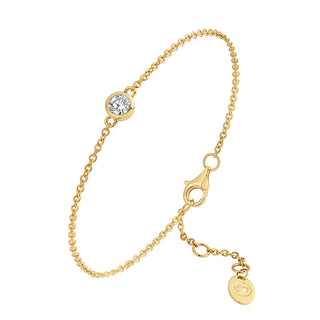18ct Yellow Gold 0.30ct Bezel Set Diamond Bracelet