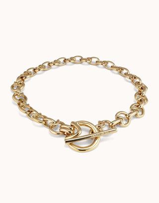 Unode50 Golden Path Necklace | COL1618ORO0000U | Chunky T-Bar Necklace