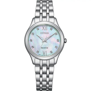 Ladies Mother of Pearl Dial Silhouette Diamond Bracelet Watch