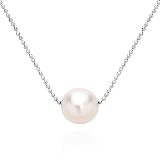 Silver White Pearl Necklace