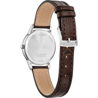 Citizen Ladies Classic Brown Strap Eco-Drive Watch | FE1087-28A