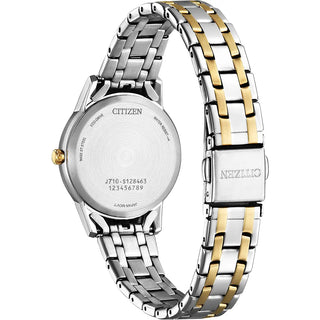 Ladies Steel & Rose Gold Plated Silhouette Crystal Bracelet Watch