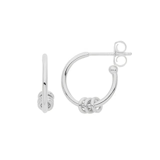 3-Ring Detail Hoop Earrings