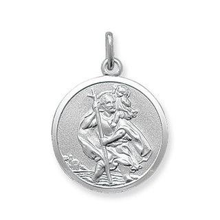 Silver Double Sided St. Christopher Pendant