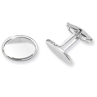 Silver Oval Cufflinks