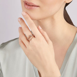 AnnaMaria Cammilli 18ct Natural Beige Gold 0.27ct Diamond Dune Ring