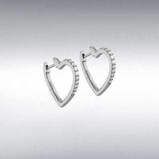 Heart CZ Hoops