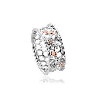 Clogau Honey Bee Honeycomb Ring