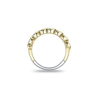 Gisser Gold Plated Silver Twisted CZ Swirl Ring