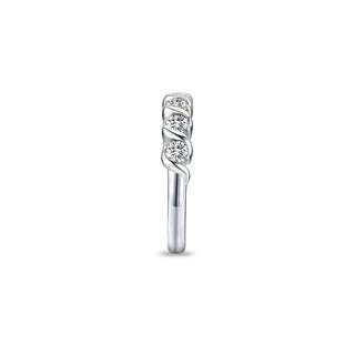 Gisser Silver Twisted CZ Swirl Ring