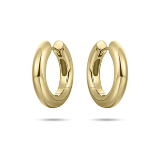 Gisser Silver Gold Plated Large 20mm Bold Hoops