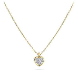 Gisser Gold Plated Silver Pave CZ Heart Pendant
