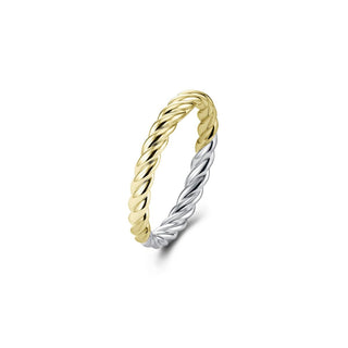 Gisser Gold Plated Plaited Stackable Ring