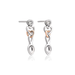 Clogau Lovespoons Drop Earrings | 3SLSR3 | Welsh Gold Jewellery