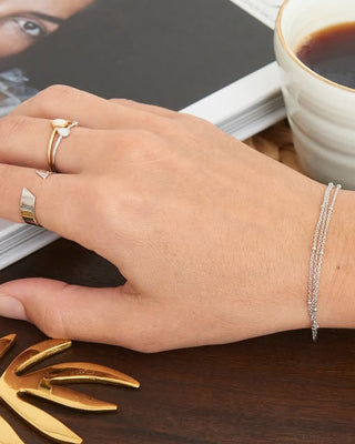 Ania Haie Silver Draping Swing Bracelet