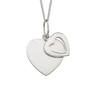 Silver Double Heart Pendant