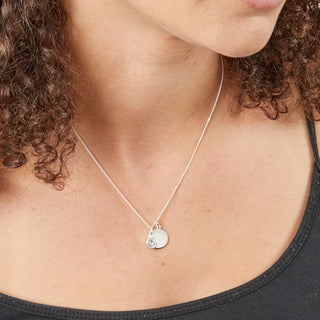 Silver White Crystal Pendant