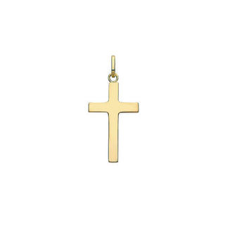 9ct Yellow Gold 25mm Cross Pendant