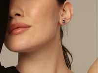 Unode50 Aura Blue Crystal Stud Earrings