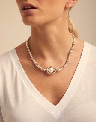 Unode50 Another Round Necklace | COL0970BPLMTL0U | Chunky Pearl Necklace