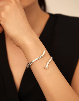 Unode50 B12 Bracelet | PUL1412 | Silver Nail Bangle