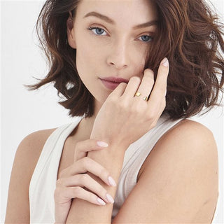 Ania Haie Gold Plated Silver Geometry Wide Adjustable Ring