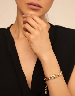 Unode50 Connected Bracelet | PUL2034ORO0000M | Chunky Gold Chain Bracelet