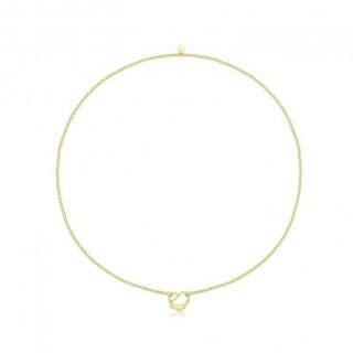 Gold Plated Silver Heart Clasp Beaded Necklace