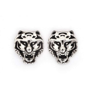 Silver Tiger Earrings