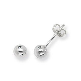 Silver Ball Stud Earrings